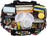 Craft Organizer Tote Bag, Art Caddy Organizer with Handles,Multi-Functional Craft Caddy for Sewing & Scrapbooking Supplies,Travel Art Box JOSIVIKY (White) - Image 2